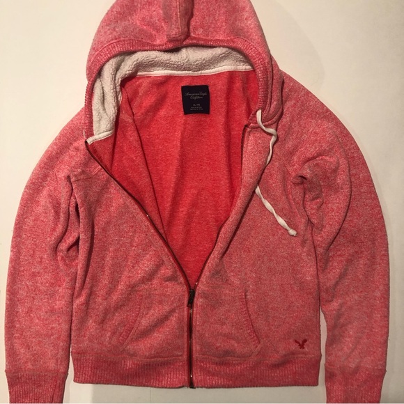 American Eagle Outfitters Full Zip Hoodie Womens Size XL Pink Color - Picture 8 of 10